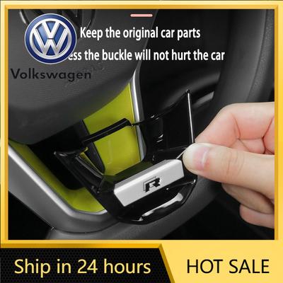 2026 Nuovo Per VOLKSWAGEN VW ABS Metallo R Rline Emblema Adesivo Decorazione Volante Auto Per Volkswagen R-Line GTI Polo Golf Pa