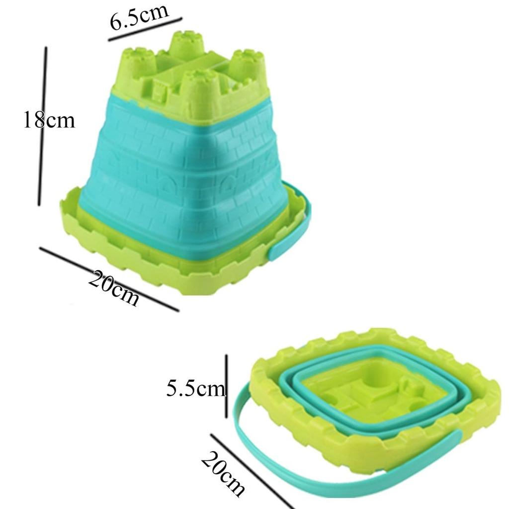Square folding sandbox bucket - pink