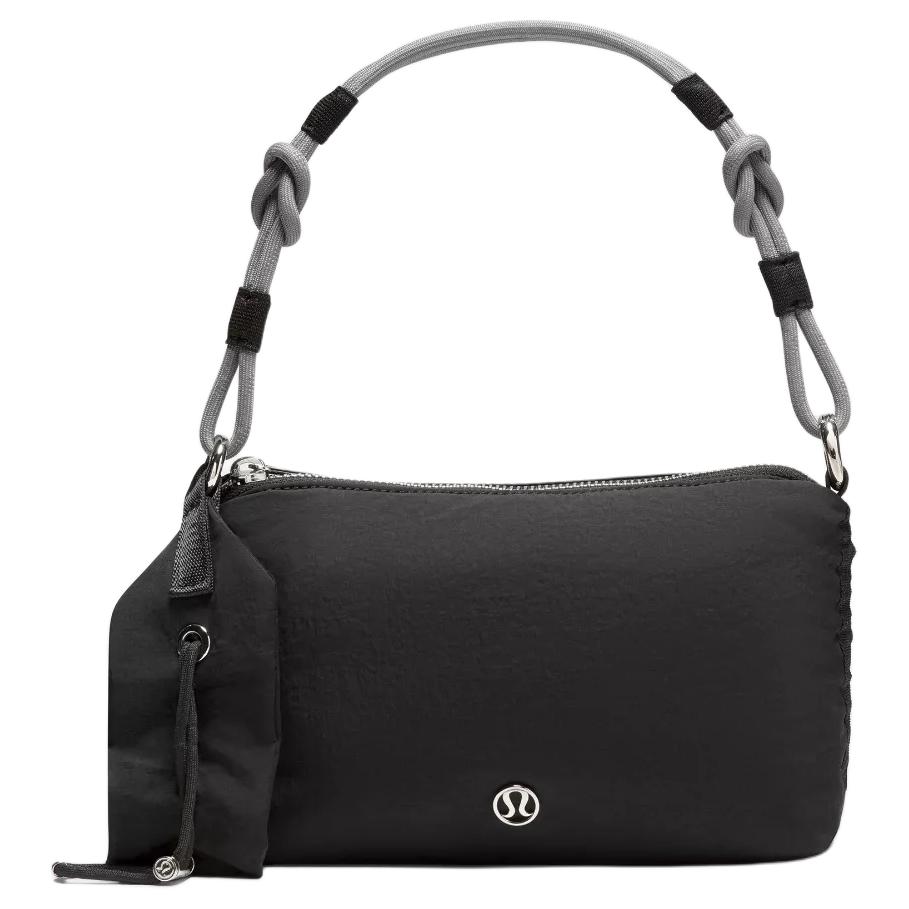 Lululemon Ruched 15L Detachable Adjustable Ruffled Shoulder Strap Recycled Nylon Mini Shoulder Bag Women bags Black Asphalt-Grey LW9GC5S-032531 Black Asphalt Gray 18260₽
