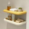 No-Drill Wall-Mounted Storage Rack Sturdy Shampoo Holder Durable Bathroom Storage Shelf  Kitchen