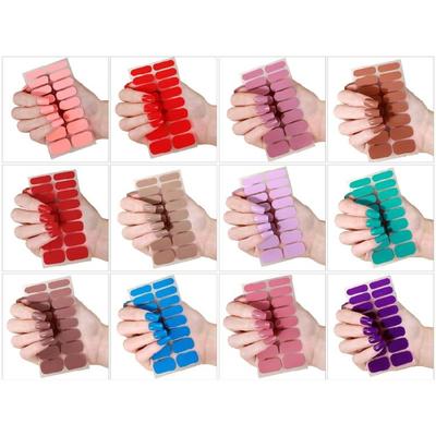 1Set Safe Waterproof Nail Stickers with Nail File for Family Bonding Easy Application Perfectly for Kids Adults