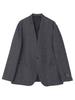 SHIPS Colors Men's Herringbone Collarless Jacket, Black, Size 217050001, Suitable for Co-ordination