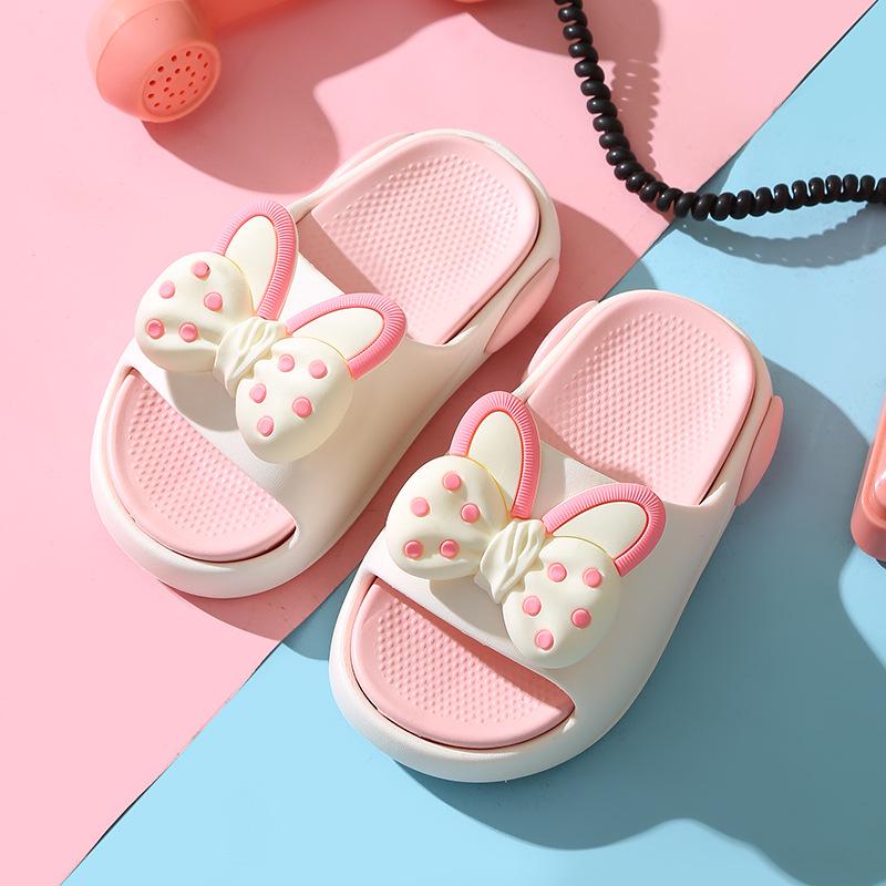 Little Princess Girls' EVA Bow Knot Sandals - Soft Sole for Indoor/Outdoor Wear