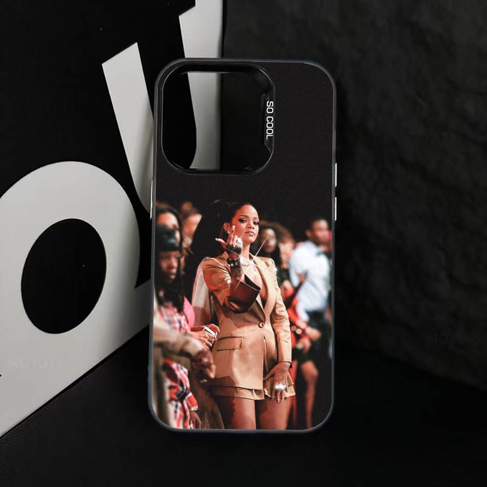 R-Ri L-Loud Handyhülle Für iPhone 17,16,15,14,13,12,11 Plus,Pro Max,XS,Farbig Versilberte Innenabdeckung