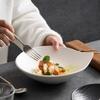 Enkel och prisvärd keramik djup tallrik tallrik specialformad grötskål hushållsfruktfat restaurang hotelltallrik