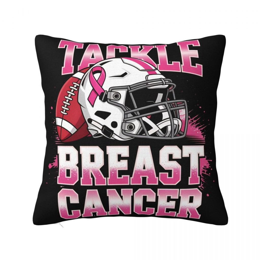 Women Breast Cancer Warrior I Am The Storm Pillow Case Cushion Covers Vintage Decorative Throw Pillow Case Cover for Seat