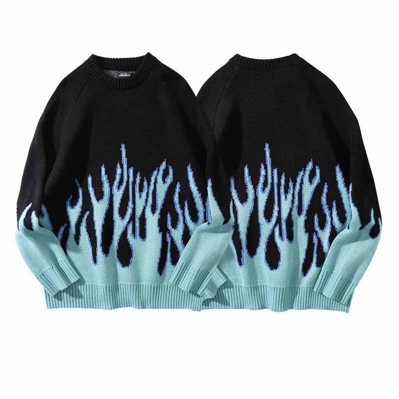Pink Green Sweater Men's Women's Autumn Oversized Fashion Sweater Knitwear Men's Women's
