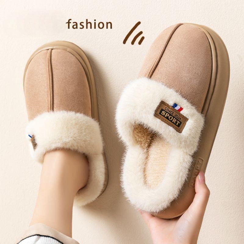 Women's Cotton Slippers Soft and Thick Indoor Slippers for Winter
