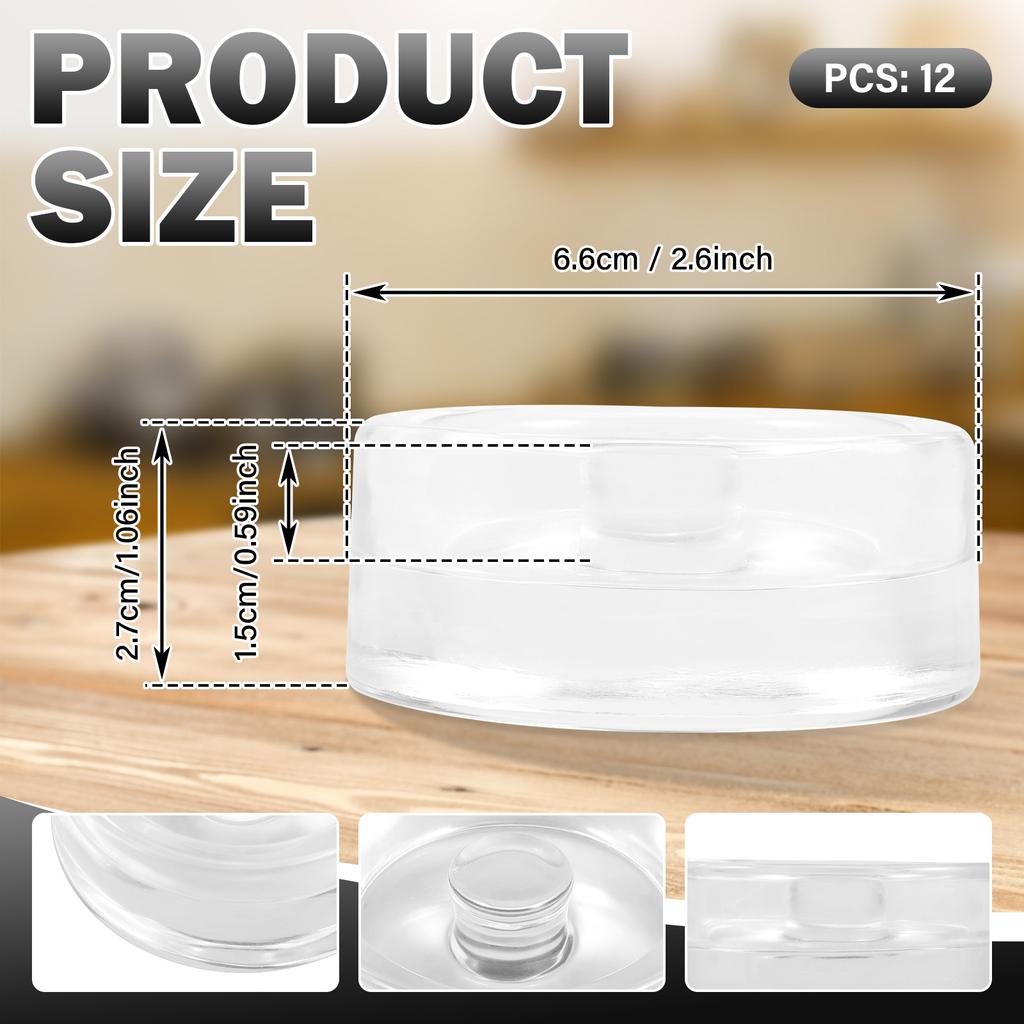 12pcs Glass Fermentation Weights Kit with Easy Grip Handle for Great Wide Mouth Canning Mason Jars Glass Weight Fermentation