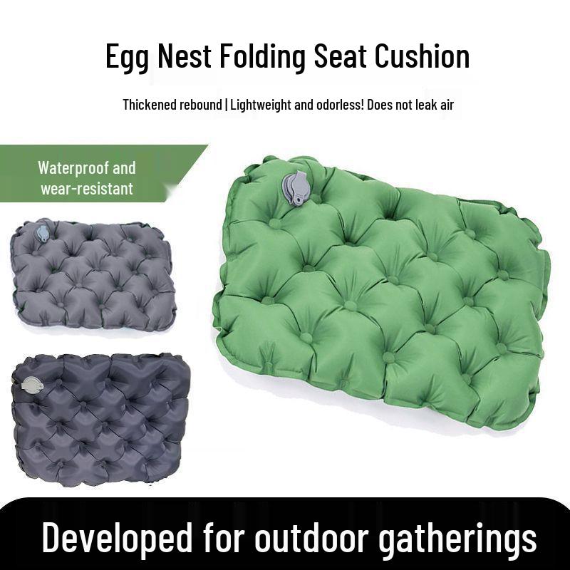Portable Inflatable Half-Body Seat Cushion - Foldable Comfort for Office, Camping & Hiking