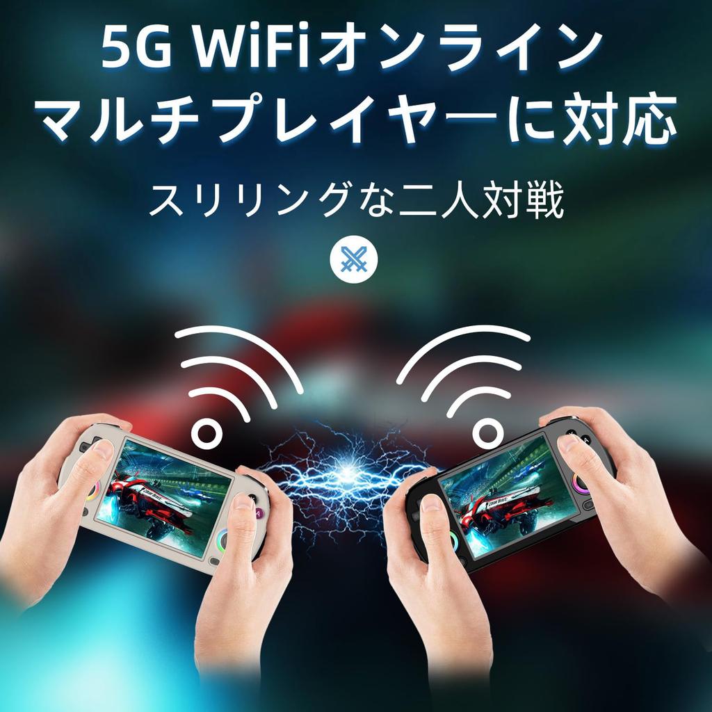 Anbernic RG40XX H Whatsko Portable Game 64GB Linux IPSOCA Full Bluetooth for Online RGB Gray Ultra-Slim Console, RAM, System, 4.0-inch Screen, WiFi,