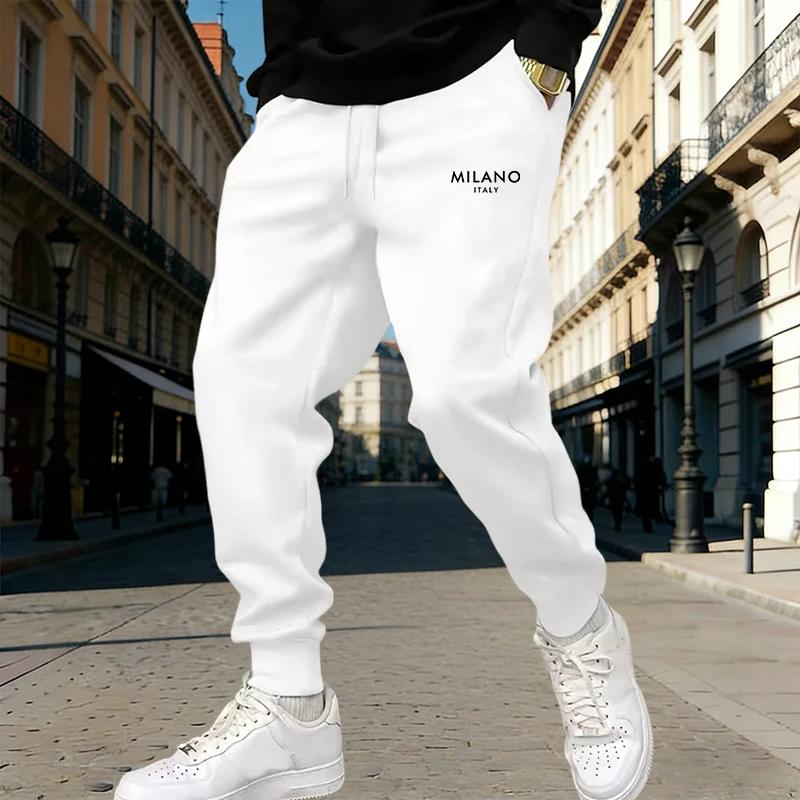 Hot Sales Men's Sweatpants Print Casual Sports Sportswear Outdoors Running Jogging Trousers Fashion Versatile Baggy Long Pants
