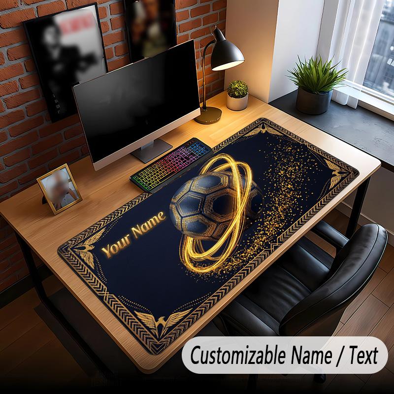 Προσαρμοσμένο Mouse Pad με Θέμα Ποδοσφαίρου, Εξατομικευμένο με Όνομα, Προσαρμοσμένο Χαλάκι Γραφείου για Γραφείο, Διακόσμηση Σπιτιού