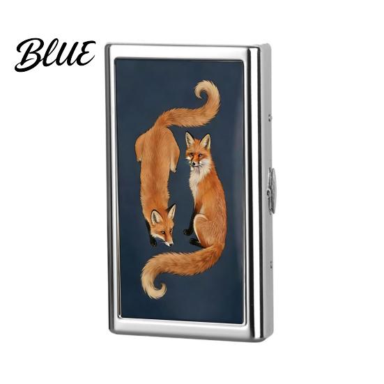 Men Card Box Vintage Style Case Slim Stainless Steel Holder Secure Snap Closure Fits Cash ID Business Cards Wallet for Women Pocket-sized