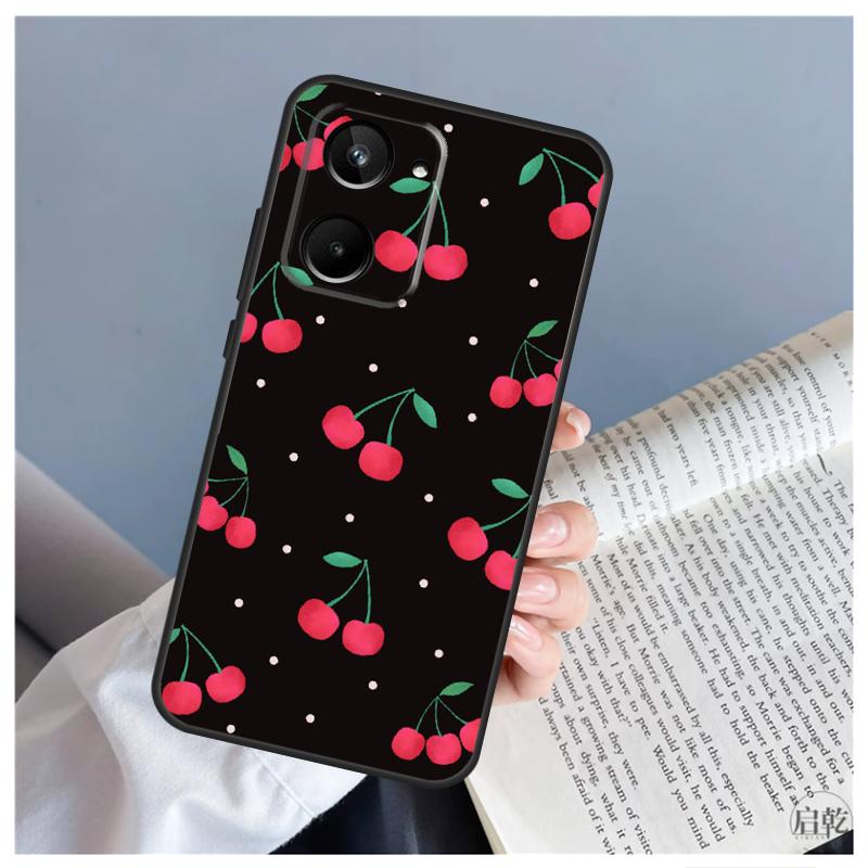 Cherry Pattern Case For Realme 12 11 10 9 Pro Plus GT5 GT Neo5 C21Y C25s C30 C31 C33 C35 C51 C53 C55 C67