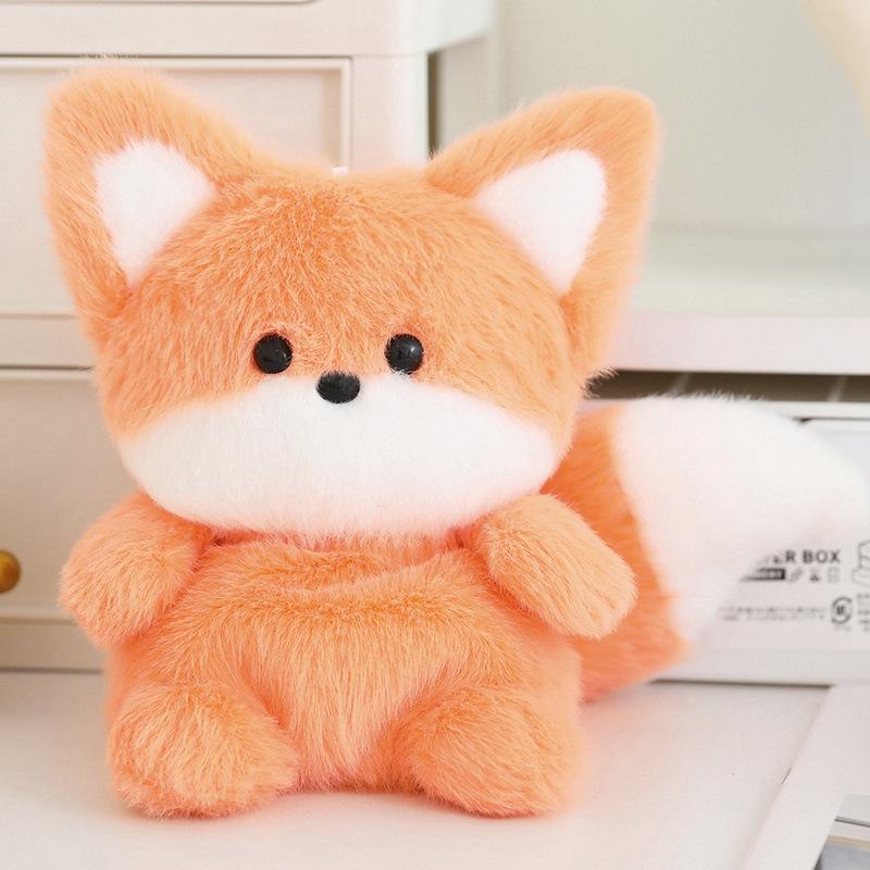 Turtle Fox Doll Plush Toy Cute Baby Elephant Tabletop Ornament Learning Pick Pendant Doll Birthday Gift