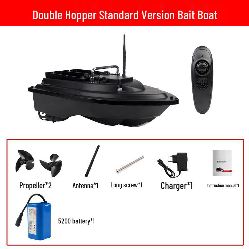 600m GPS Smart Bait Boat with Dual Compartments, Auto-Return, RC Cruise Control, and Hook Release for Fishing
