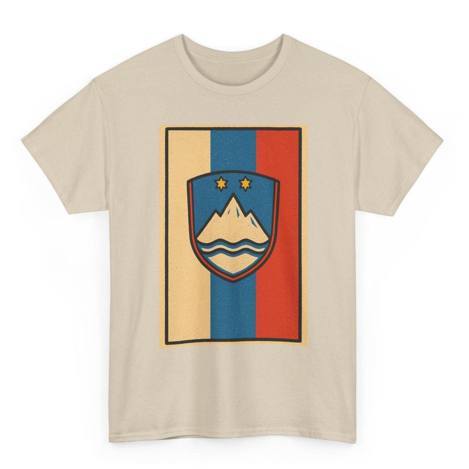 Slovenia Flag T-Shirt Unisex: Retro Ljubljana Tee L