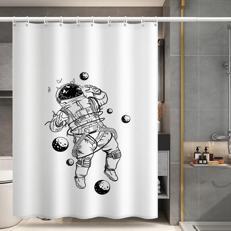 Perdea de duș îngroșată, rezistentă la apă, rezistentă la mucegai, Perdeau despărțitor de duș.