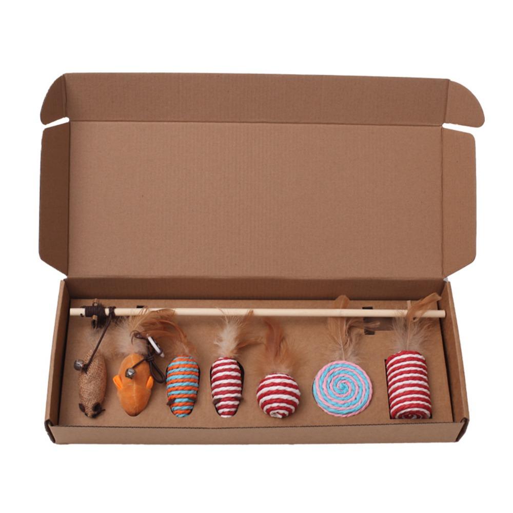 

Съемный набор игрушек для домашних кошек, интерактивная игрушка-дразнилка для кошек, палочка-дразнилка для кошек, кошачья игрушка для чистки зубов Style 3