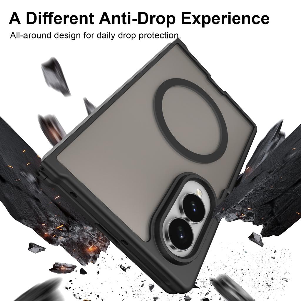 For Fold 8 Matte Case, Compatible with MagSafe Drop Protection Slim Protection Translucent Cover for Samsung Galaxy Z Fold8