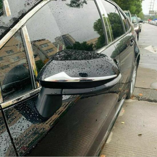 2Pcs Side Rearview Mirror Moulding Strip Cover Trim For Toyota Yaris 2020 2021