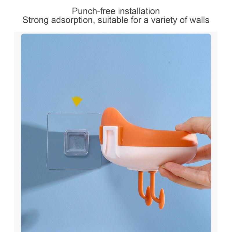 Bathroom Shower Soap Box Dish Storage Suction Cup Cloud Shape Plastic Punch Free Wall Mount Soap Holder Case