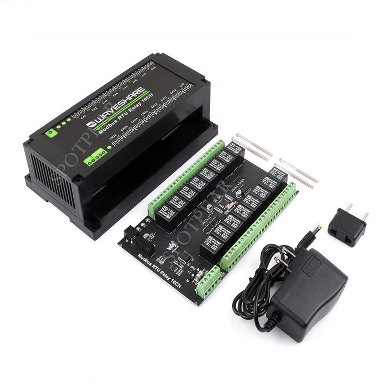 

Modbus RTU 16-Channel RS485 Relay Module, Industrial Grade, DIN-Rail Enclosure
