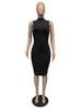 Xiaoyuan Women's Solid Color Sleeveless Bodycon Ruched Dress - Spring/Summer Collection