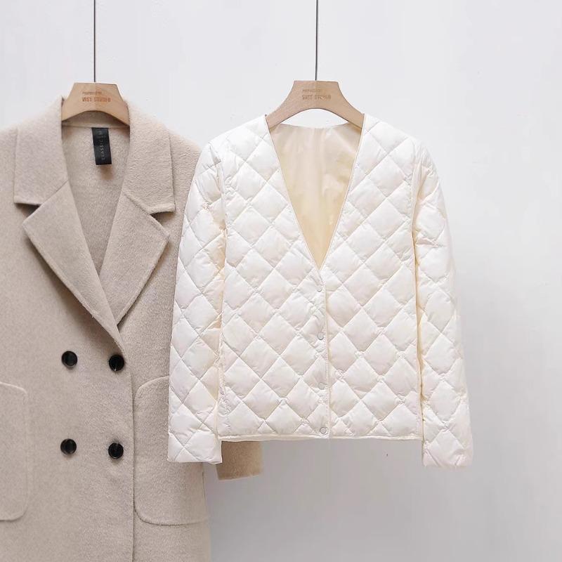 

Coat with white duck down light and warm liner down jacket women s duck winter new slim jacket tide S (80-45kg wearable)