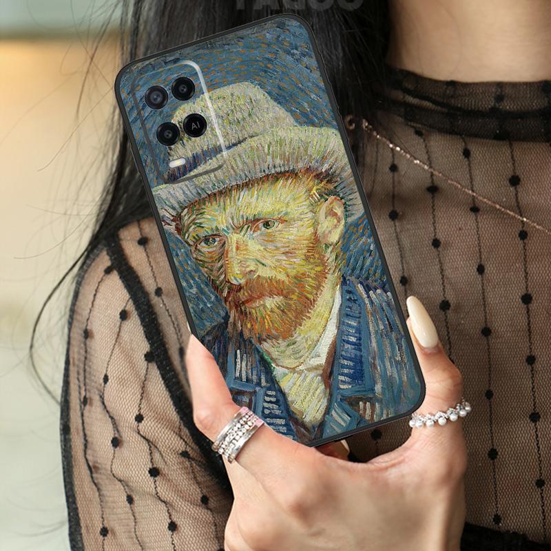 Paintings Starry Night Van Gogh Case For Oppo A5 Pro A15 A17 A57 A77 A18 A38 A58 A78 A98 A94 A74 A54 A40 A60 A80 A96 A76 A16