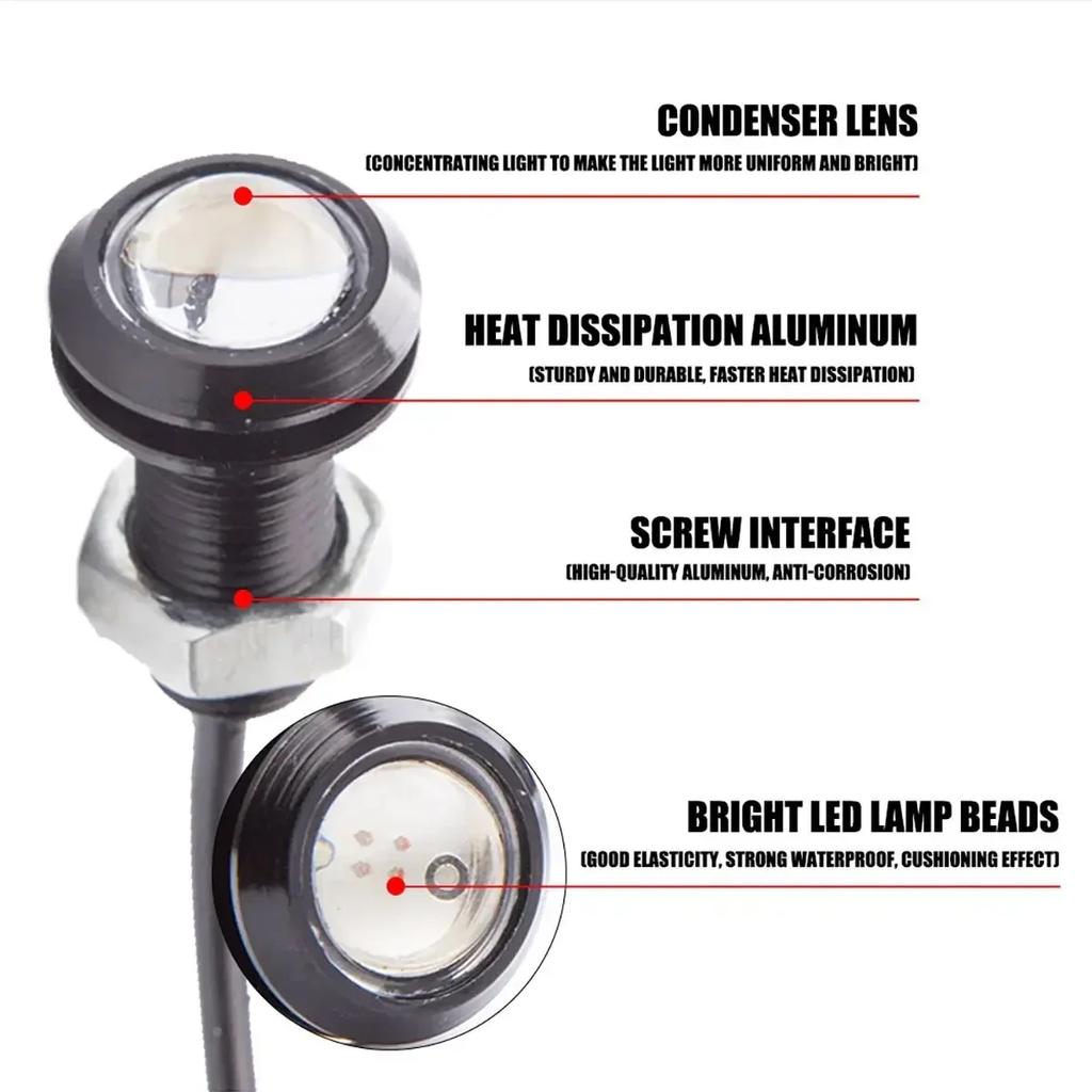 4/10/20 pack, each set of 18 mm, hawk-eye Led daytime running lights, Led 12V backup, reverse, parking, turn signal