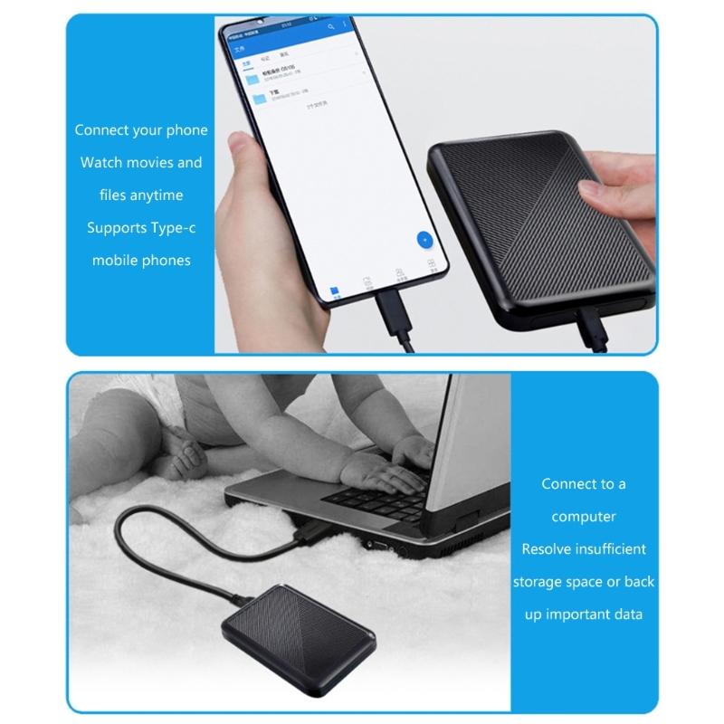 Portable Type C 2.5in SSDs Hard Drive Case for SATAs Drives Featuring Fast USB3.1 Connectivity 2.5Inch Hard Disk Box