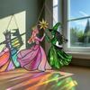 Acrylic Window Pendant Home Decor Hanging Suncatcher Vintage Wind Spinner  Garden