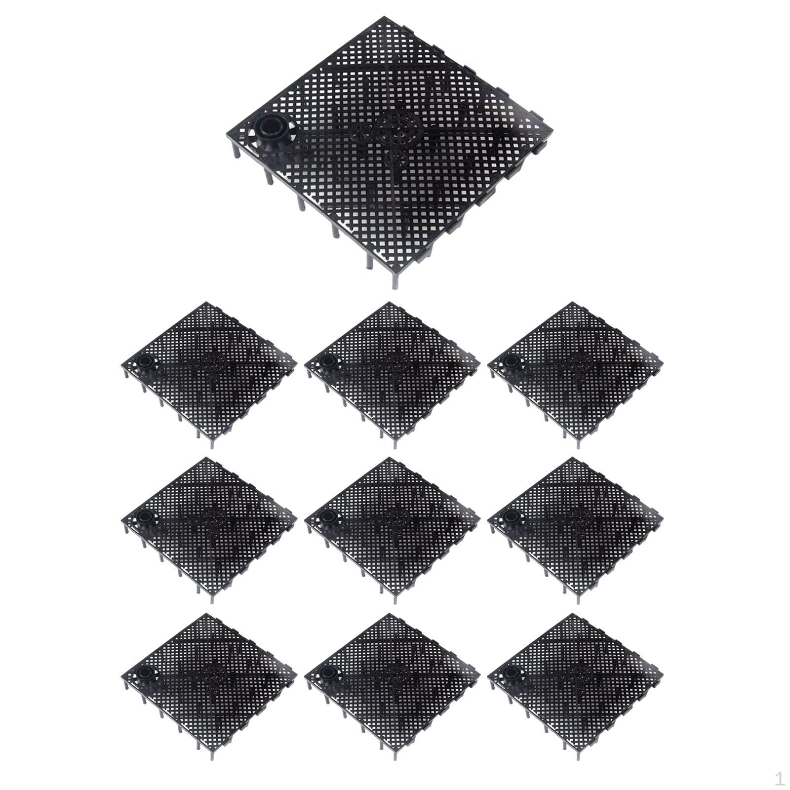 

10 частей нижнего фильтра аквариума, аксессуаров для песка и гравия подноса рассекателя with Connector Black