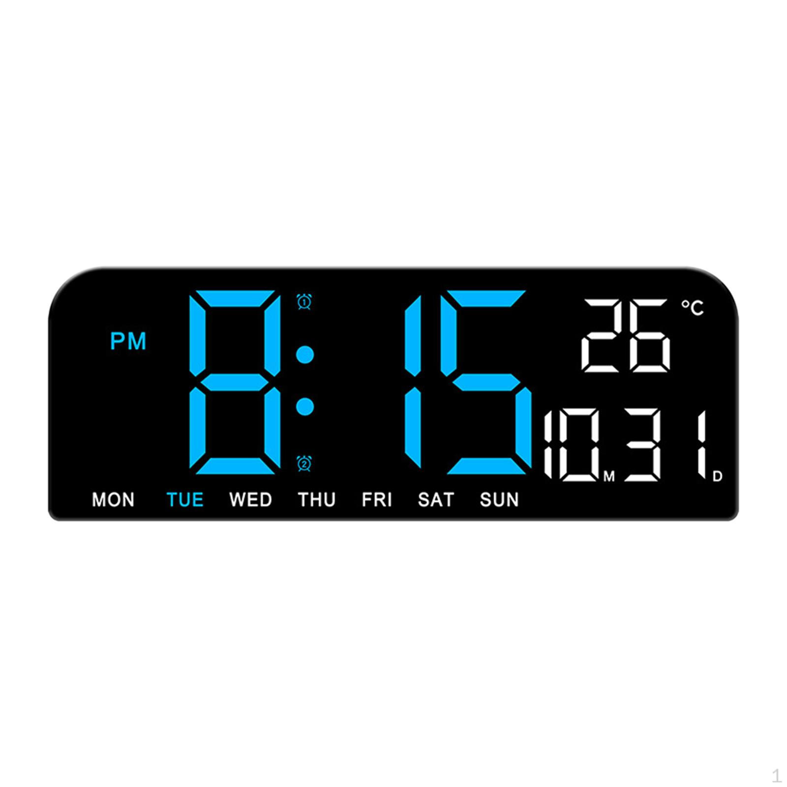 

Цифровой будильник с 4 уровнями регулировки яркости, температуры, даты, недели, дисплей для гостиной