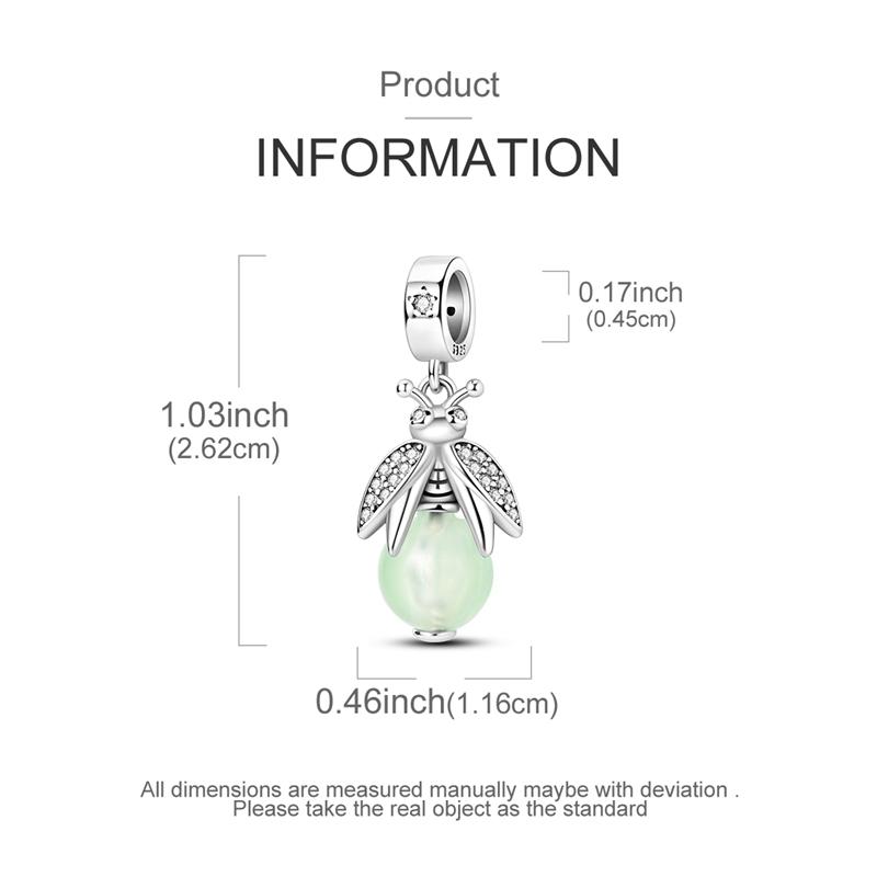 Copper Luminous Starry Night Firefly Charms Pendant Fit Original Bracelets Diy Jewelry For Women Gift Party