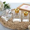 Transparent Square Glass Aroma Diffuser Bottle for Essential Oils and Perfumes