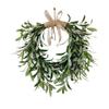 Heart Shaped Artificial Olive Leaves And Fruit Wreath, Realistic Green Olive Branches