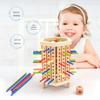 Interactive Colorful Wooden Stick Building Blocks - Early Education Toy for Ages 3-6