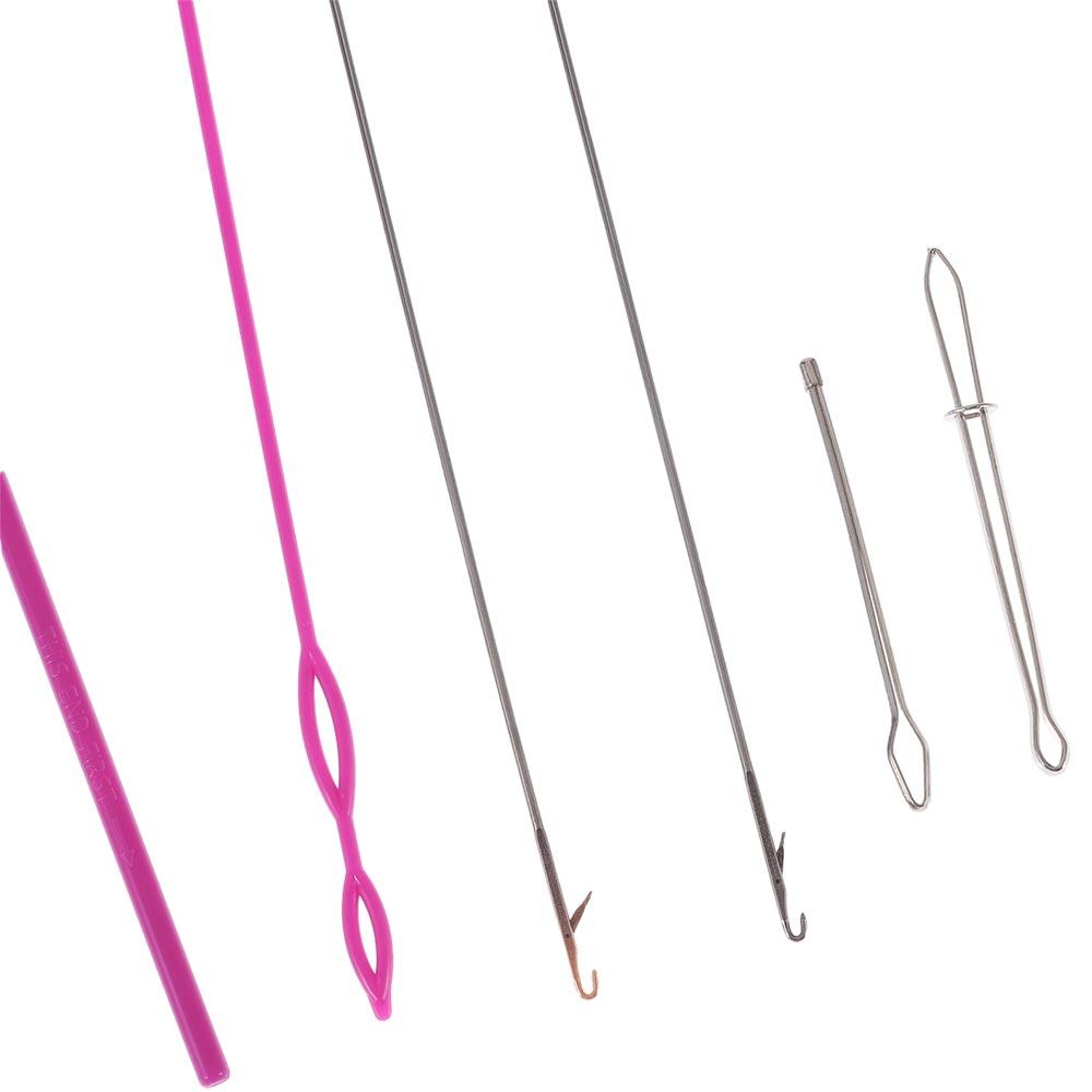 Metal Loop Turner Hook Blue Metal Tweezers Latch Sewing Loop Kit  Flexible Drawstring Threader