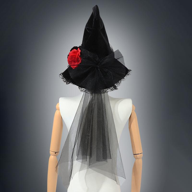 Cadılar Bayramı Cadı Şapkaları Punk Gotik Kraliçe Çiçek Büyücü Şapkası Barok Cadılar Bayramı Dekorasyonu Giydirme Aksesuarları Parti Malzemeleri Yetişkin