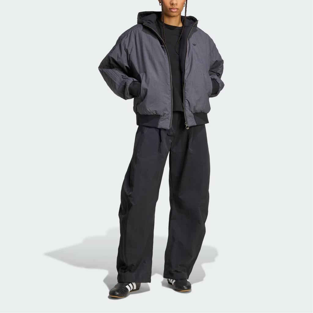 adidas Originals Bomber FW25 Wendbar Warm Locker Geschnitten Kapuzenjacke Langarm Damenjacke KC1686