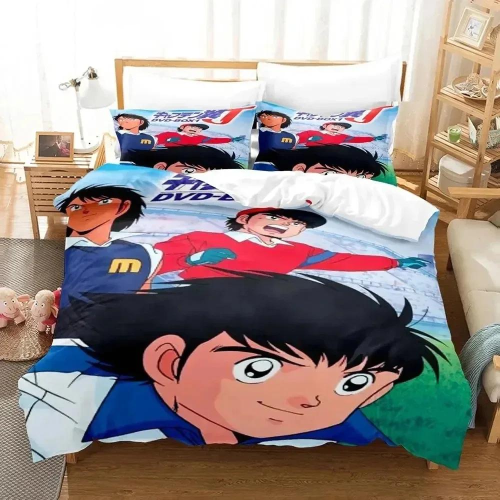 Anime Captain Tsubasa Bedding Set Boys Girls Twin Queen Size Duvet Cover Pillowcase Bed Kids Adult Fashion Home Textileextile