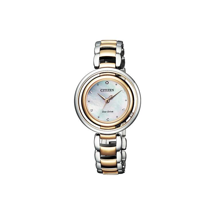 CITIZEN Ecology Drive Collection Light Powered Quartz Movement Stainless Steel Strap Watch EM0666-89D