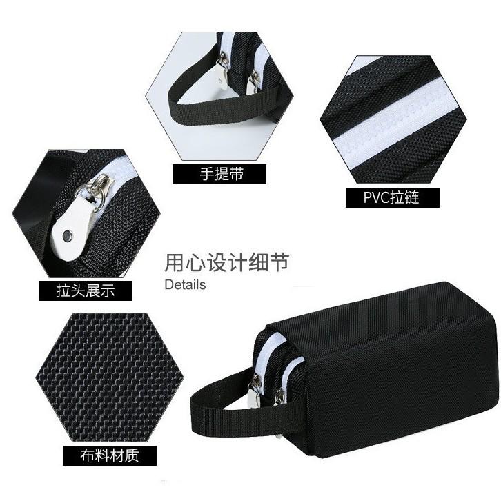 New Large-capacity Double-layer Handheld Pencil Bag for Primary and Secondary School Students