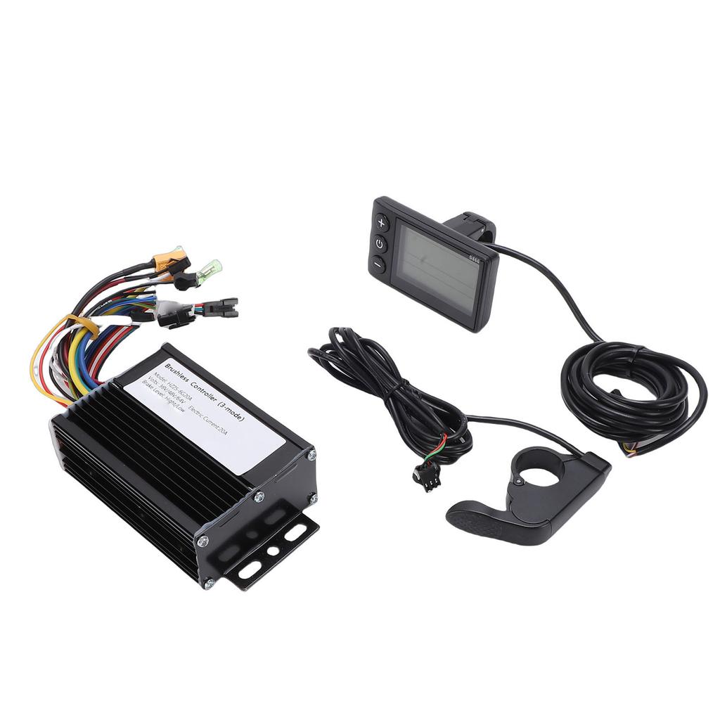 Kit de Contrôleur de Vélo Électrique 350W à 500W Détection Automatique Contrôleur Sans Balais avec Affichage S866 Accélérateur au Pouce 20A pour Modification