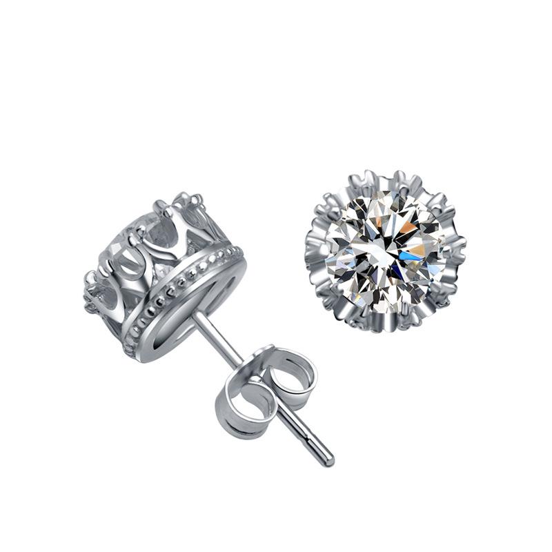 

BELLA BOX Корейская версия элегантных темпераментных сережек из белого медного серебра, свадебные украшения 1 Pair белый