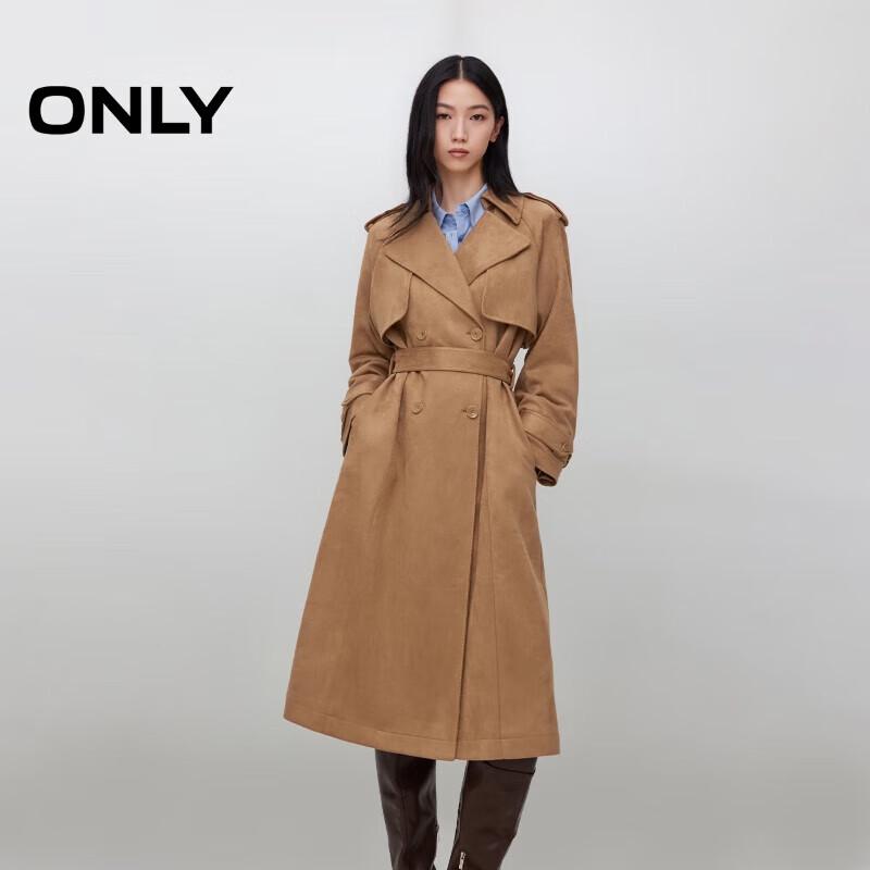 

ONLY Women s Loose Fit Lapel Mid-Length Trench Coat S