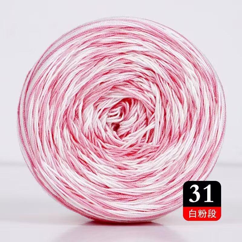 50g/Rotolo Filato di Cotone in Pizzo per Torta per Uncinetto & Maglia Fatto a Mano Fai da Te Morbido Caldo Filato Colorato a Gradiente Filo Materiali per Maglioni